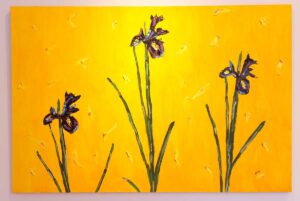 Dr. Gary Linkov painting. Violet flowers for mom.