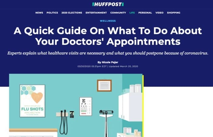 Screenshot of article: A Quick Guide On What To Do About Your Doctors' Appointments