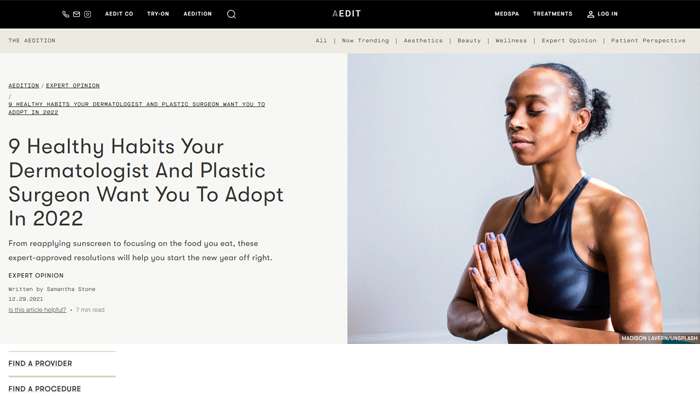 9 Healthy Habits Your Dermatologist And Plastic Surgeon Want You To Adopt In 2022