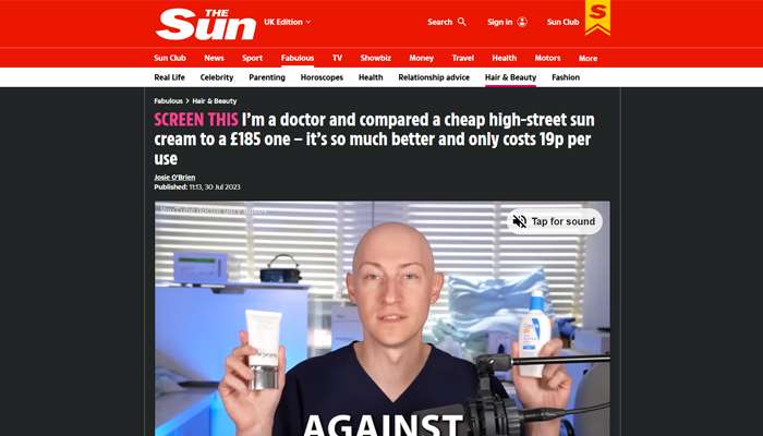 SCREEN THIS I’m a doctor and compared a cheap high-street sun cream to a £185 one – it’s so much better and only costs 19p per use