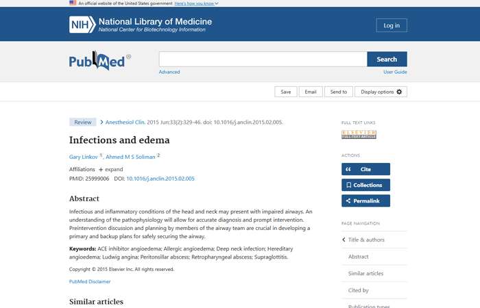 Infections and edema