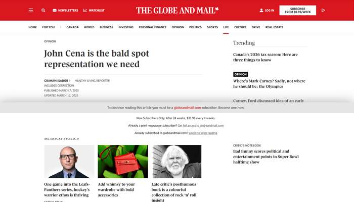 John Cena is the bald spot representation we need