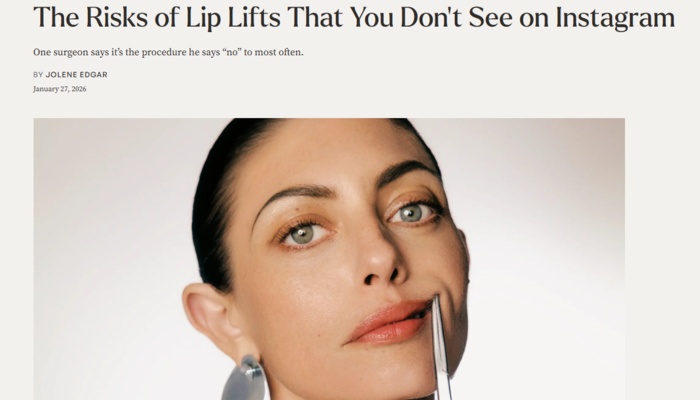 The Risks of Lip Lifts That You Don’t See on Instagram